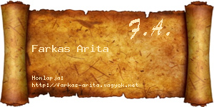 Farkas Arita névjegykártya